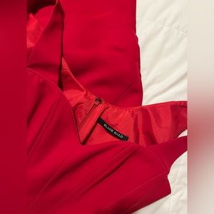 Black Halo Red Corset Sheath Dress